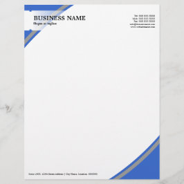 プロフェッショナルビジネスブルーグレー レターヘッド