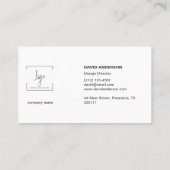 プロフェッショナルビジネスモダンロスタイリッシュゴ黒 名刺 (裏面)