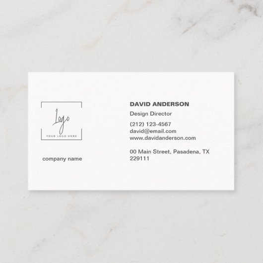 プロフェッショナルビジネスモダンロスタイリッシュゴ黒 名刺 (裏面)