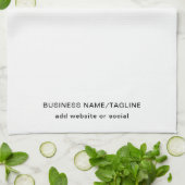 プロフェッショナルビジネスロゴおよび文字ブランドホワイト キッチンタオル (折り畳み)