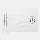 プロフェッショナルビジネスロゴおよび文字ブランドホワイト キッチンタオル (横)