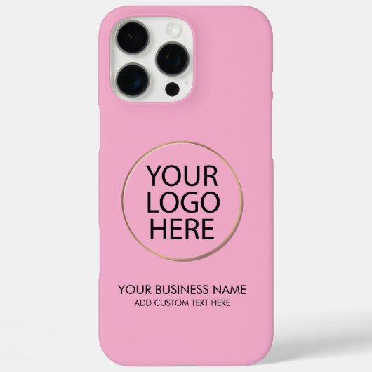 プロフェッショナルビジネスロゴと文字会社ピンク Case-Mate iPhoneケース (裏面)