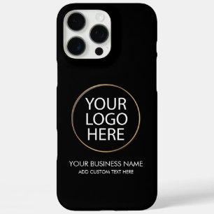プロフェッショナルビジネスロゴと文字会社ブラック iPhone 16 PRO MAXケース