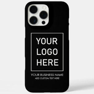プロフェッショナルビジネスロゴと文字会社ブラック iPhone 16 PRO MAXケース