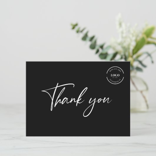 プロフェッショナルビジネスロゴのカスタマイズモダン可能 サンキューカード (スタンド正面)
