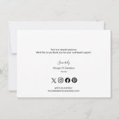 プロフェッショナルビジネスロゴのカスタマイズモダン可能 サンキューカード (裏面)