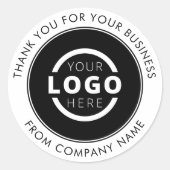 プロフェッショナルビジネスロゴのプロモーション ラウンドシール (正面)