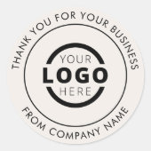 プロフェッショナルビジネスロゴのプロモーション ラウンドシール (正面)