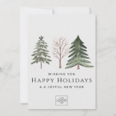 プロフェッショナルビジネスロゴのミニマルなクリスマス シーズンカード (正面)