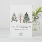 プロフェッショナルビジネスロゴのミニマルなクリスマス シーズンカード (スタンド正面)