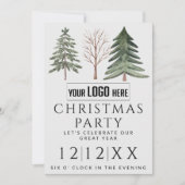 プロフェッショナルビジネスロゴのミニマルなクリスマス 招待状 (正面)