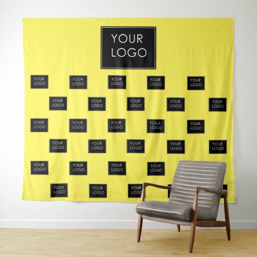 プロフェッショナルビジネスロゴイエローフェア背景 タペストリー (インサイチュ(横))