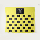 プロフェッショナルビジネスロゴイエローフェア背景 タペストリー (正面(横))