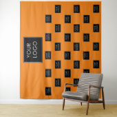 プロフェッショナルビジネスロゴオレンジ色の背景 タペストリー (インサイチュ)