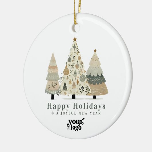 プロフェッショナルビジネスロゴクライアントのギフトクリスマス セラミックオーナメント (左)