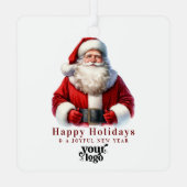 プロフェッショナルビジネスロゴクライアントのギフトクリスマス メタルオーナメント (裏面)