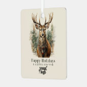 プロフェッショナルビジネスロゴクライアントのギフトクリスマス メタルオーナメント (正面左)