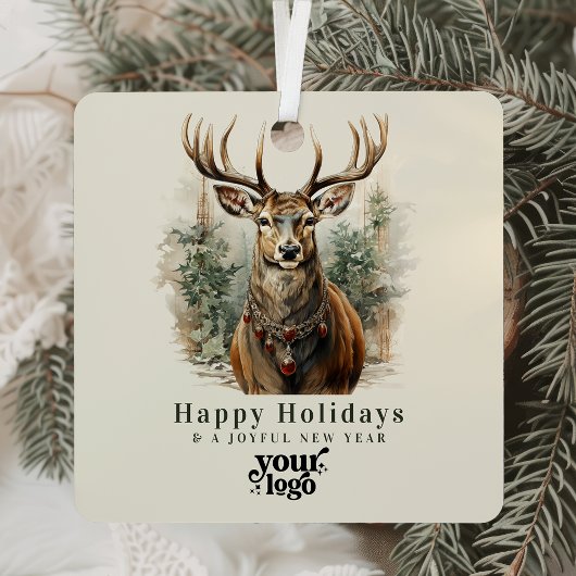 プロフェッショナルビジネスロゴクライアントのギフトクリスマス メタルオーナメント