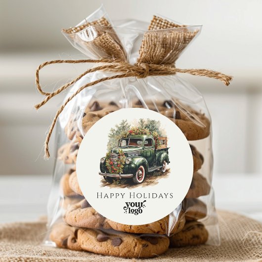 プロフェッショナルビジネスロゴクライアントのギフトクリスマス ラウンドシール