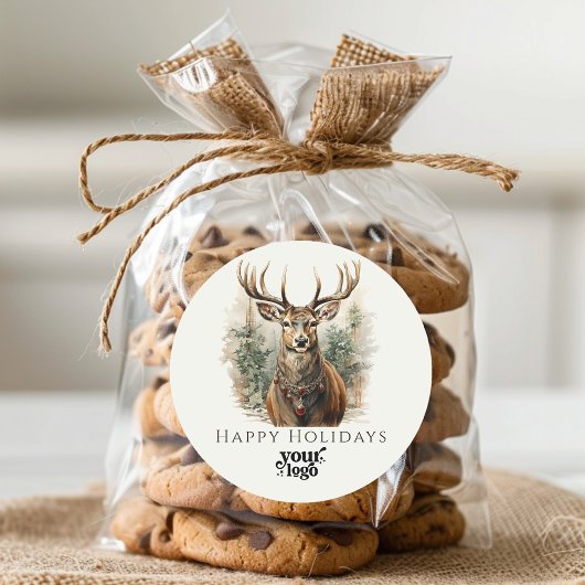 プロフェッショナルビジネスロゴクライアントのギフトクリスマス ラウンドシール