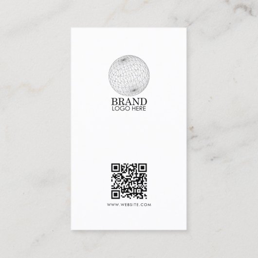 プロフェッショナルビジネスロゴソーシャルメディアQRコード 名刺 (裏面)