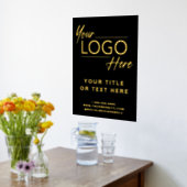 プロフェッショナルビジネスロゴブラック金ゴールド 箔ポスター (レイダウン (キッチン))