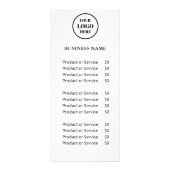 プロフェッショナルビジネスロゴブラック&ホワイトサービス ラックカード (正面)