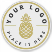 プロフェッショナルビジネスロゴブランドのウォーターボトル シール (正面)