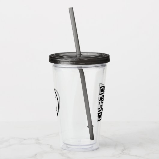 プロフェッショナルビジネスロゴプロモーションQRコードモダン アクリルタンブラー (左)