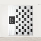 プロフェッショナルビジネスロゴホワイトフェア タペストリー (正面)