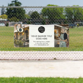 プロフェッショナルビジネスロゴホワイトミニマリスト写真 横断幕 (インサイチュ)