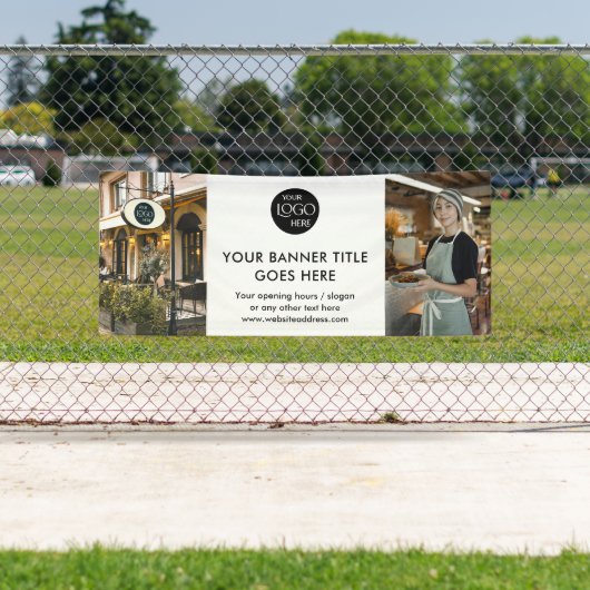 プロフェッショナルビジネスロゴホワイトミニマリスト写真 横断幕 (インサイチュ)