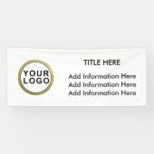 プロフェッショナルビジネスロゴモダン白黒 横断幕 (横)