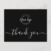 プロフェッショナルビジネスロゴ企業の白黒 ポストカード (正面)