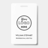 プロフェッショナルビジネスロゴ会社の従業員スタッフ バッジ (正面)