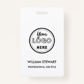 プロフェッショナルビジネスロゴ会社の従業員スタッフ バッジ (裏面)