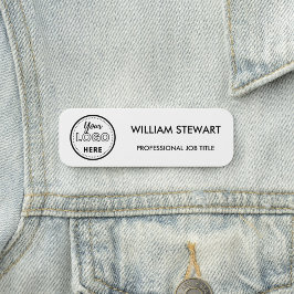 プロフェッショナルビジネスロゴ会社の従業員スタッフ 名札