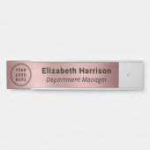 プロフェッショナルビジネスロゴ名バラ金ゴールド サインプレート (正面)