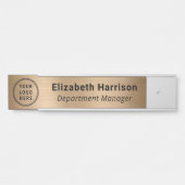 プロフェッショナルビジネスロゴ名金ゴールド サインプレート (正面)