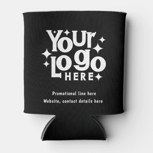 プロフェッショナルビジネスロゴ文字トレンディーQRコード 缶クーラー (正面)