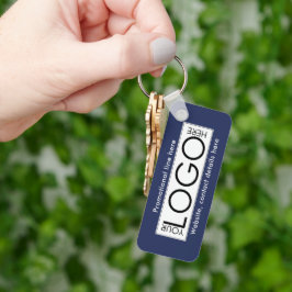 プロフェッショナルビジネスロゴ文字プロモギフトブルー キーホルダー