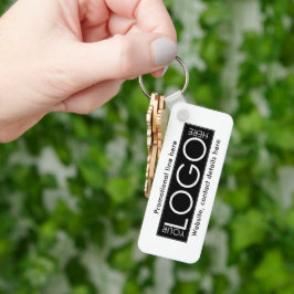 プロフェッショナルビジネスロゴ文字プロモギフトホワイト キーホルダー