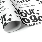 プロフェッショナルビジネスロゴ文字促進レトロ ラッピングペーパー (ロールコーナー)