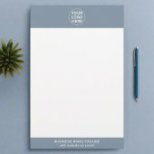 プロフェッショナルビジネスロゴ&文字ダスティブルー 便箋