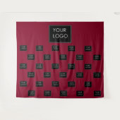 プロフェッショナルビジネスロゴBurgundy Fair Backdrop タペストリー (正面(横))