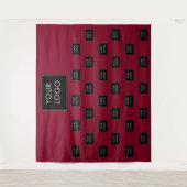 プロフェッショナルビジネスロゴBurgundy Fair Backdrop タペストリー (正面)