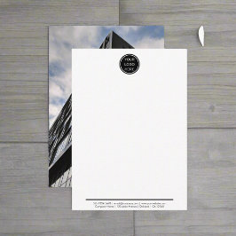 プロフェッショナルビジネスロゴl会社写真 ノートカード