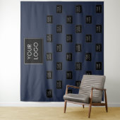 プロフェッショナルビジネスロゴNavy Fair Backdrop タペストリー (インサイチュ)