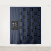 プロフェッショナルビジネスロゴNavy Fair Backdrop タペストリー (正面)