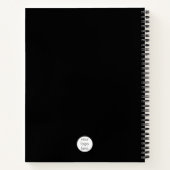 プロフェッショナルビジネスロゴQRコードと文字 ノートブック (裏面)